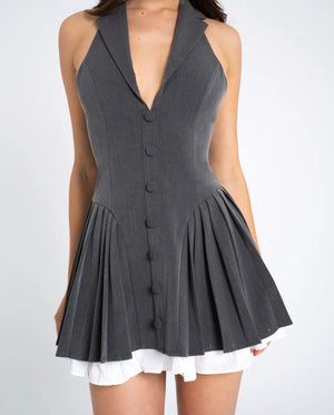 Grayscale Blazer Dress